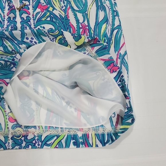 Lilly Pulitzer Iona Resort White Long Story Engineered Print Shift Dress - Picture 7 of 8
